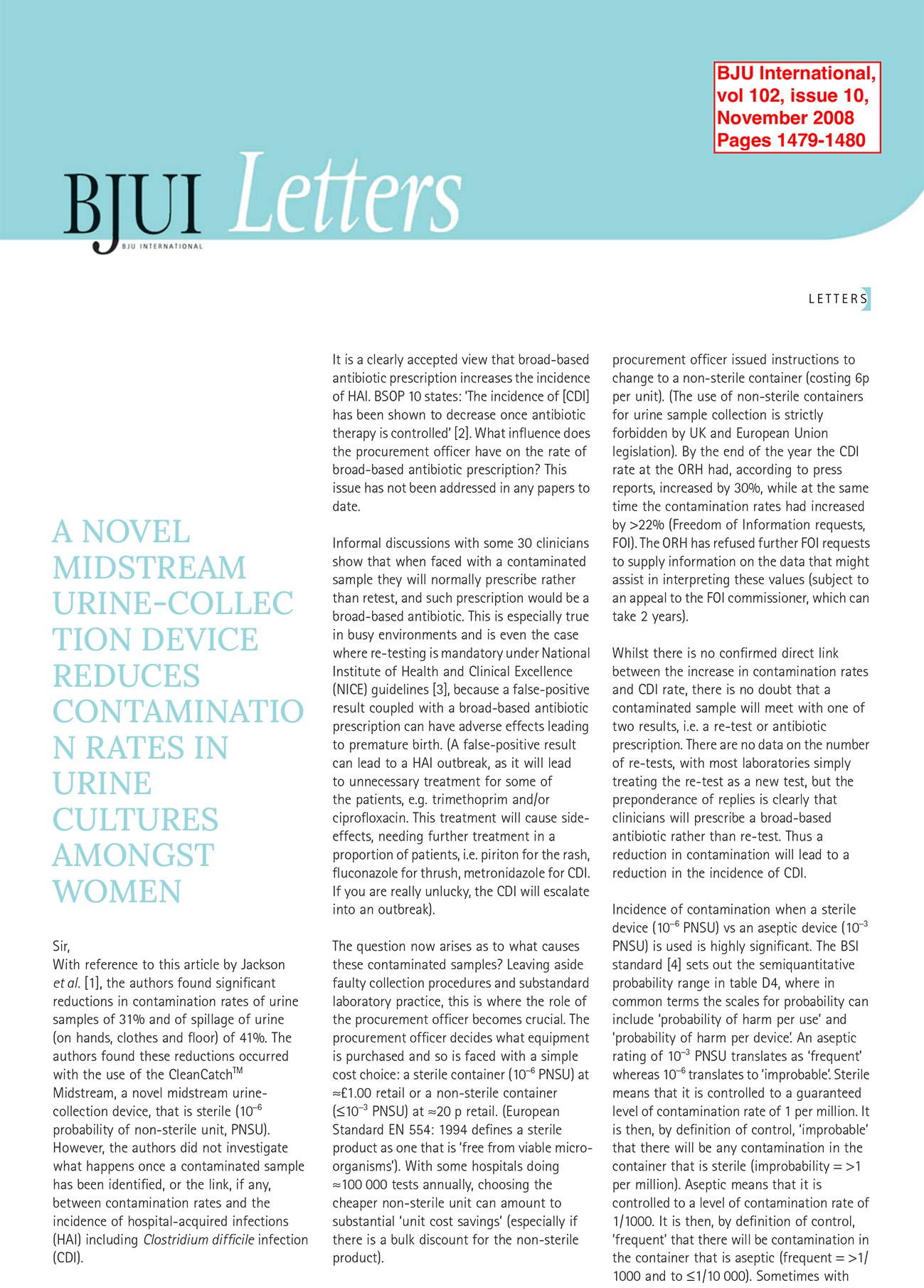 BJUI Letters